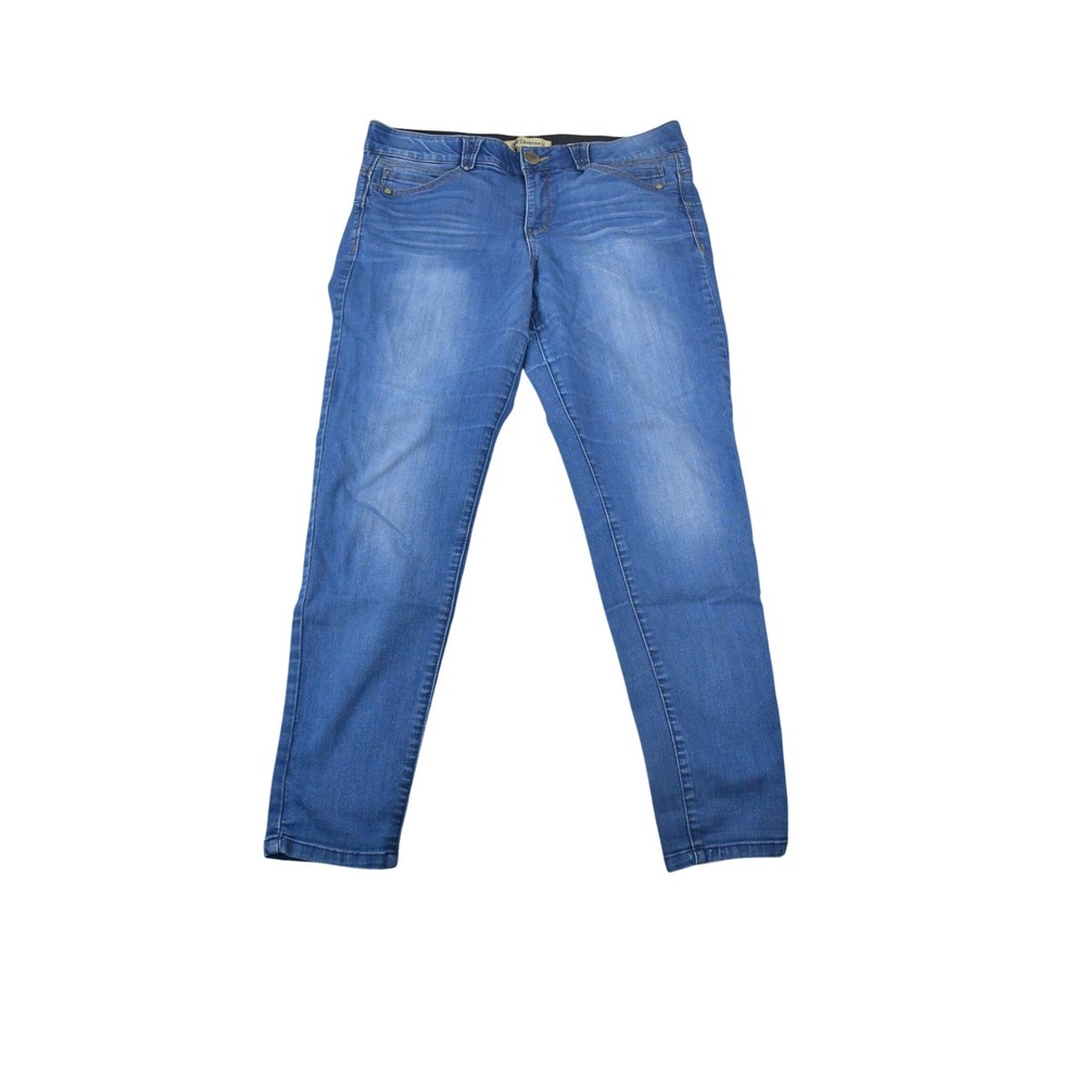 Democracy Ab solution Skinny Jeans Size 14 Medium Wash Blue Denim "D" Comfy